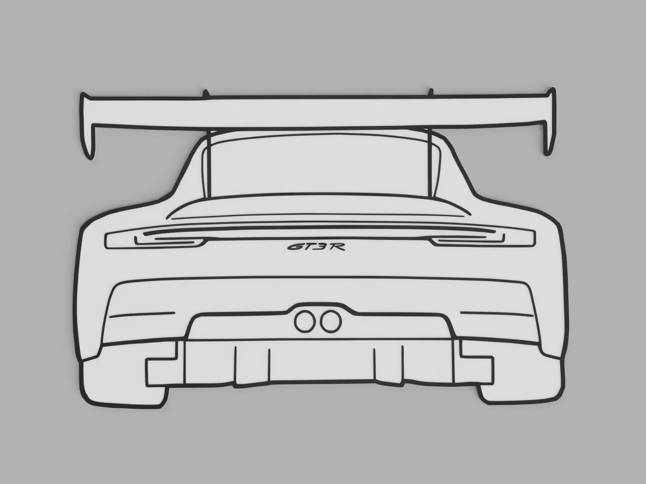 Porsche  GT3R Backside Wall Art