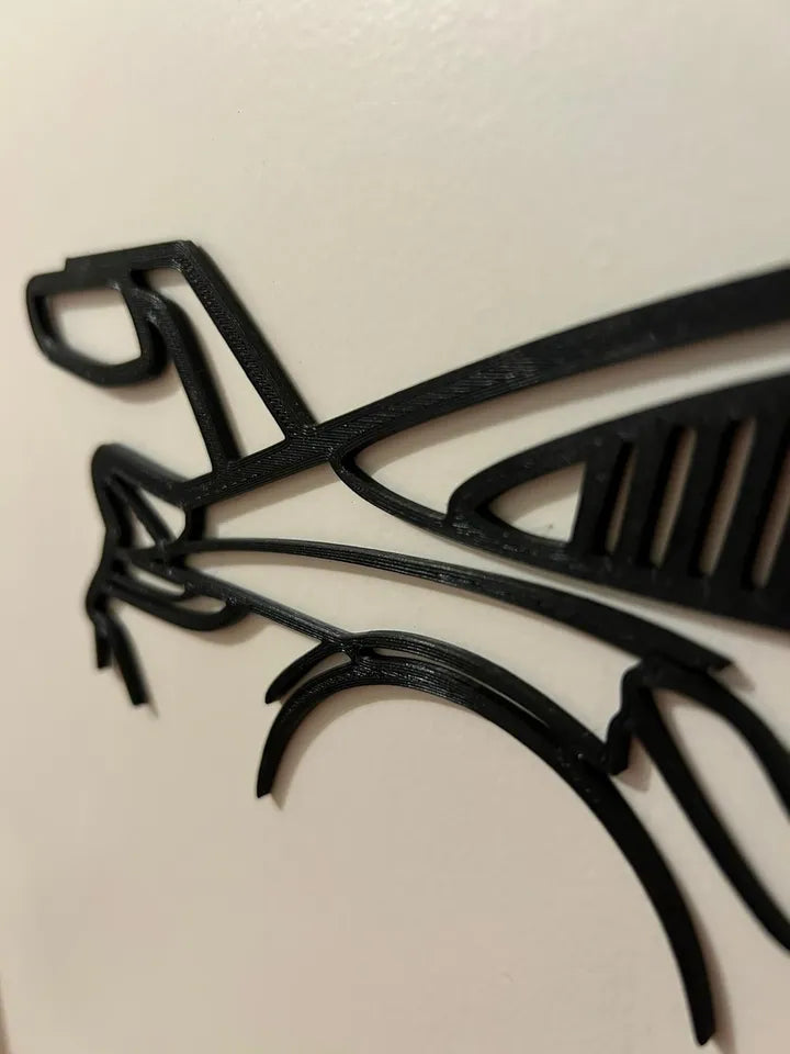 Porsche GT3RS Outline Wall Art