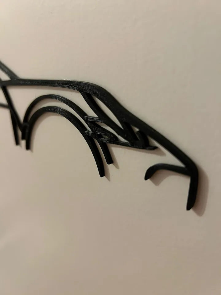 Porsche GT3RS Outline Wall Art